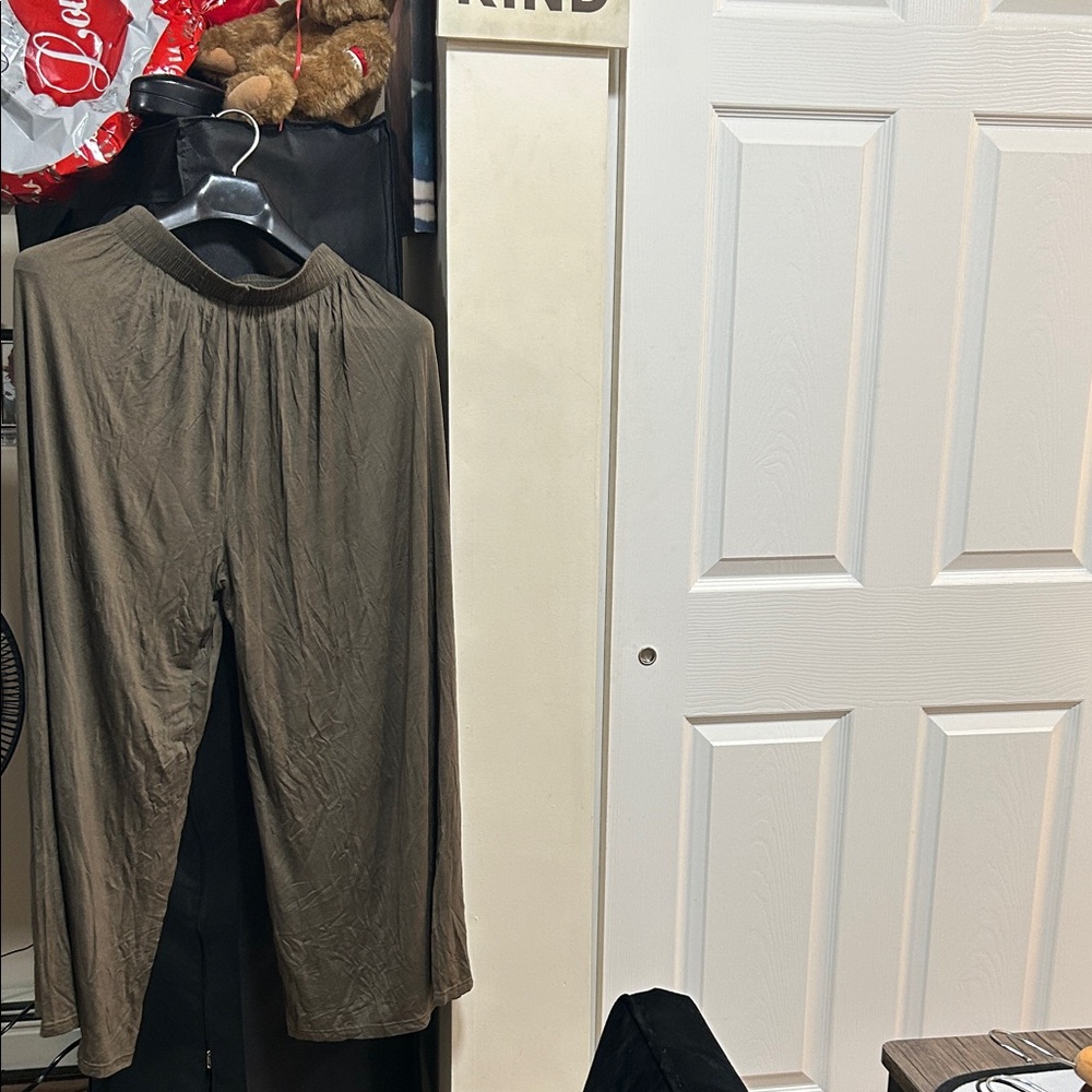 Brown Wide-Leg Pants